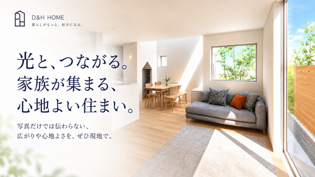【福岡市南区和田】光と、つながる。家族が集まる住まい｜コンセプトハウス見学会