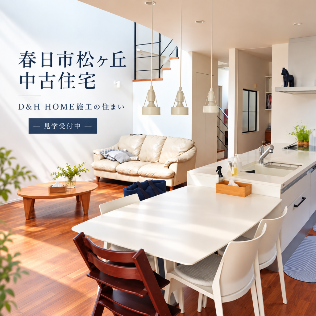 【春日市松ヶ丘】大切に住み継ぐ、心地よい暮らし。｜D&H施工の中古住宅