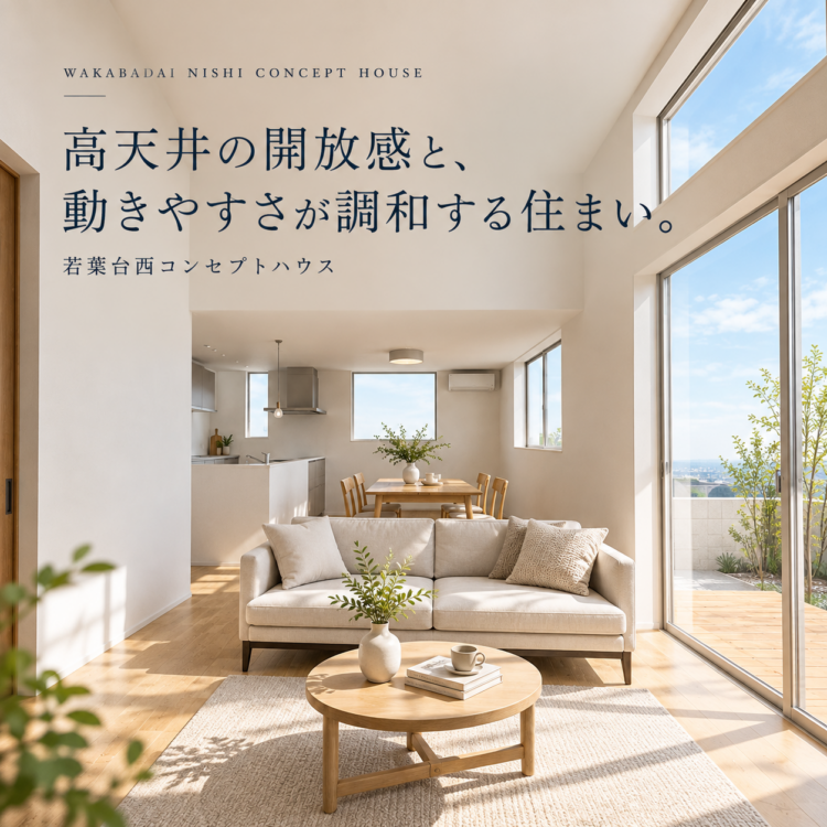 【春日市若葉台西】26.79坪・高天井の住まい｜コンセプトハウス完成前相談会